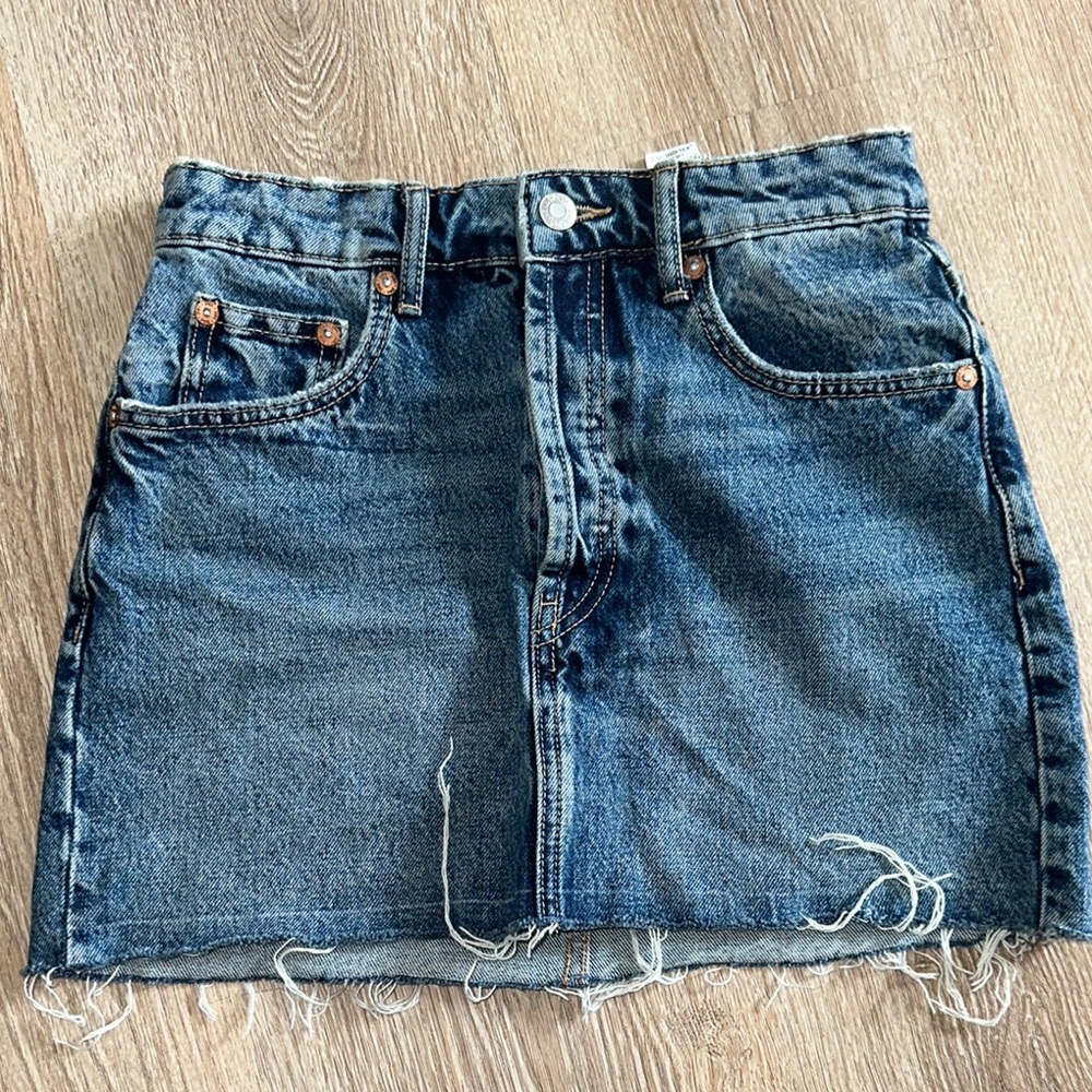 Zara Denim Blue Skirt